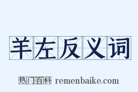 羊左反义词是什么意思的图片